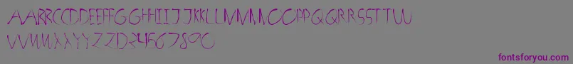 HorrorSketch Font – Purple Fonts on Gray Background