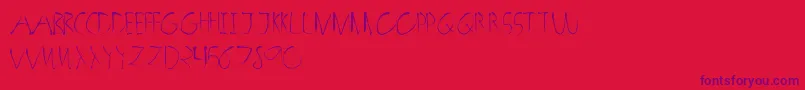 HorrorSketch Font – Purple Fonts on Red Background