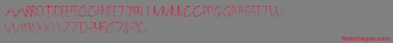 Czcionka HorrorSketch – czerwone czcionki na szarym tle