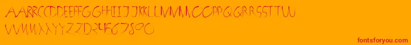 HorrorSketch Font – Red Fonts on Orange Background