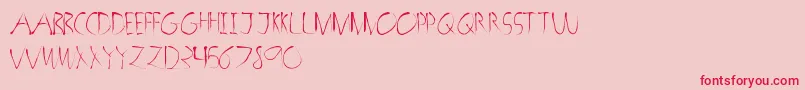HorrorSketch-Schriftart – Rote Schriften auf rosa Hintergrund