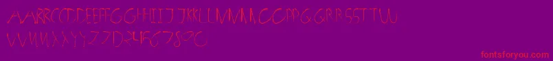 HorrorSketch Font – Red Fonts on Purple Background