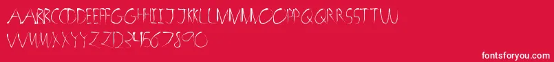 HorrorSketch Font – White Fonts on Red Background
