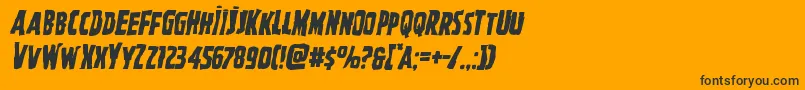 Ghoulishintentmangleital Font – Black Fonts on Orange Background