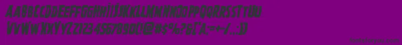 Ghoulishintentmangleital Font – Black Fonts on Purple Background