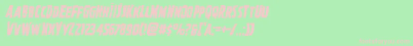 Ghoulishintentmangleital Font – Pink Fonts on Green Background