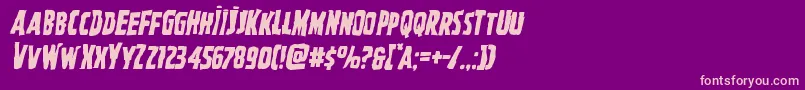 Ghoulishintentmangleital Font – Pink Fonts on Purple Background