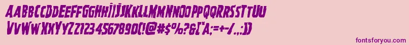 Ghoulishintentmangleital Font – Purple Fonts on Pink Background