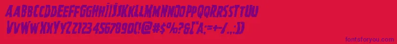 Ghoulishintentmangleital Font – Purple Fonts on Red Background