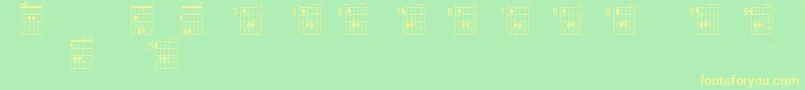 FarhatQuintas Font – Yellow Fonts on Green Background