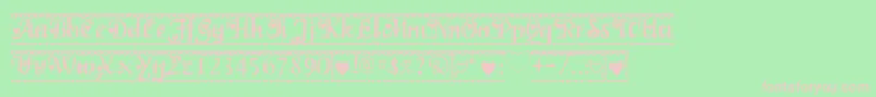 Fonte Valentine1 – fontes rosa em um fundo verde