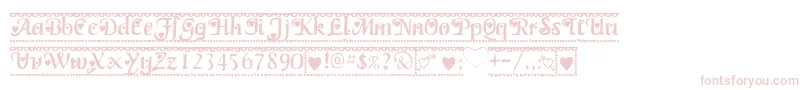 Valentine1 Font – Pink Fonts on White Background
