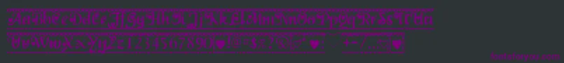 Valentine1 Font – Purple Fonts on Black Background