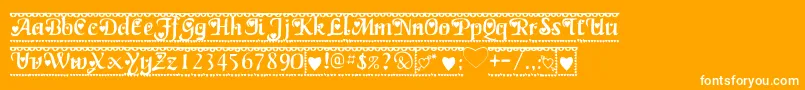フォントValentine1 – オレンジの背景に白い文字