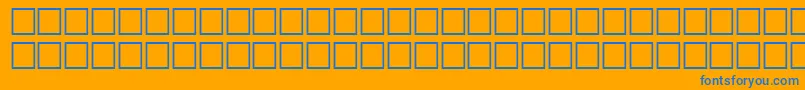 フォントMcsDiwani0SINormal. – オレンジの背景に青い文字