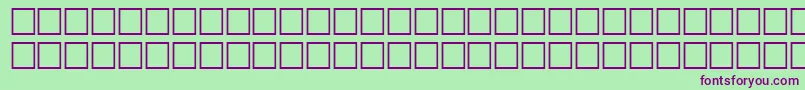 フォントMcsDiwani0SINormal. – 緑の背景に紫のフォント