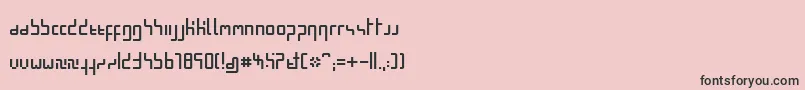 フォントMinimalPixel – ピンクの背景に黒い文字