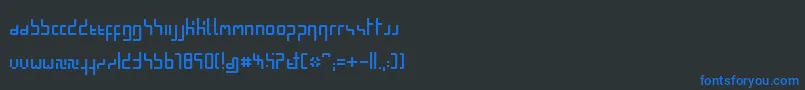 MinimalPixel Font – Blue Fonts on Black Background