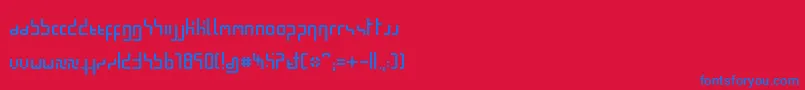 MinimalPixel Font – Blue Fonts on Red Background