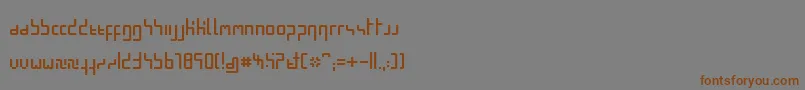 Czcionka MinimalPixel – brązowe czcionki na szarym tle