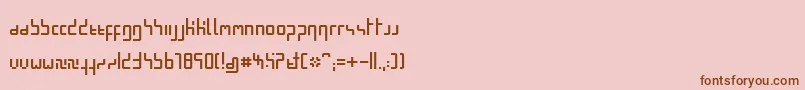 Czcionka MinimalPixel – brązowe czcionki na różowym tle