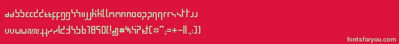 MinimalPixel Font – Green Fonts on Red Background