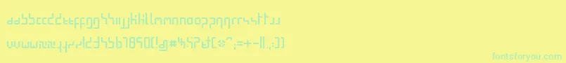 MinimalPixel Font – Green Fonts on Yellow Background
