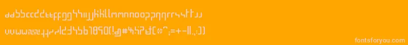 MinimalPixel Font – Pink Fonts on Orange Background