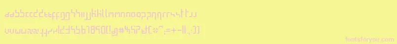 MinimalPixel Font – Pink Fonts on Yellow Background