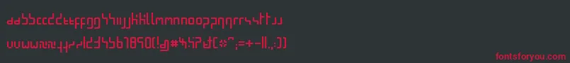 MinimalPixel-fontti – punaiset fontit mustalla taustalla