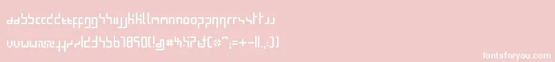 MinimalPixel Font – White Fonts on Pink Background