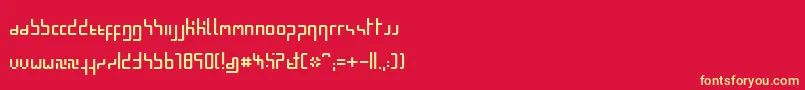 fuente MinimalPixel – Fuentes Amarillas Sobre Fondo Rojo