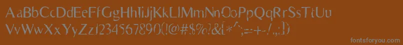 Scarecrow Font – Gray Fonts on Brown Background