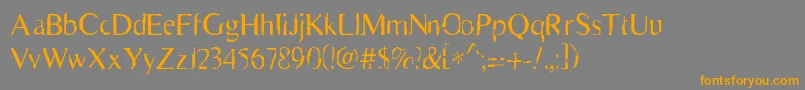 Scarecrow Font – Orange Fonts on Gray Background