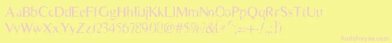 Scarecrow Font – Pink Fonts on Yellow Background
