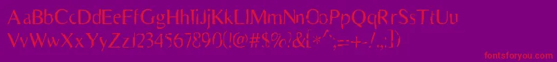 Scarecrow Font – Red Fonts on Purple Background