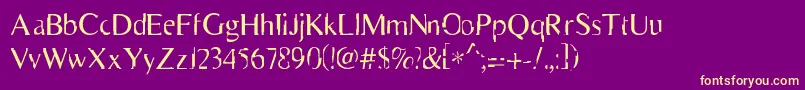 Scarecrow Font – Yellow Fonts on Purple Background