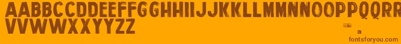 PersonalServices Font – Brown Fonts on Orange Background