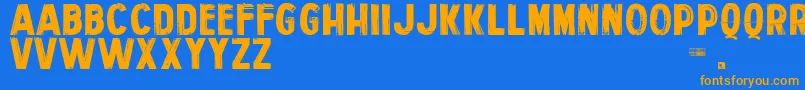 PersonalServices Font – Orange Fonts on Blue Background