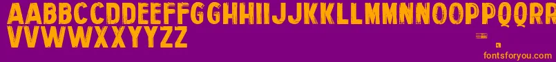 PersonalServices Font – Orange Fonts on Purple Background