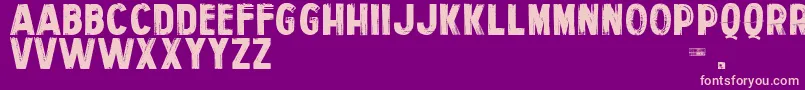PersonalServices Font – Pink Fonts on Purple Background