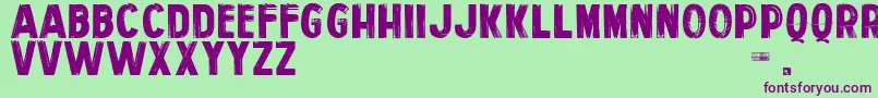 PersonalServices Font – Purple Fonts on Green Background