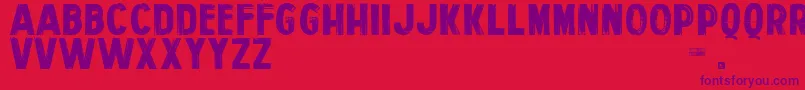PersonalServices Font – Purple Fonts on Red Background