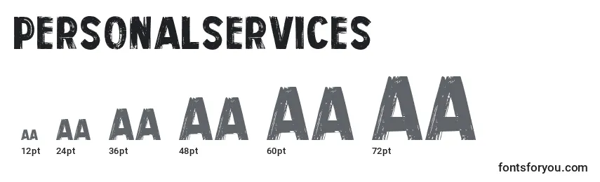 Размеры шрифта PersonalServices
