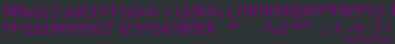 Czcionka LedDigital7 – fioletowe czcionki na czarnym tle