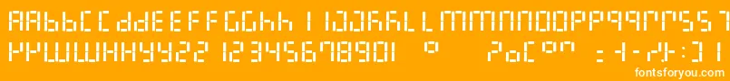 LedDigital7 Font – White Fonts on Orange Background