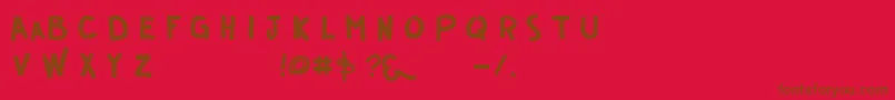 Police Guerrilla – polices brunes sur fond rouge