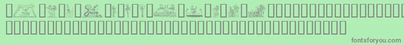 Egypt Font – Gray Fonts on Green Background