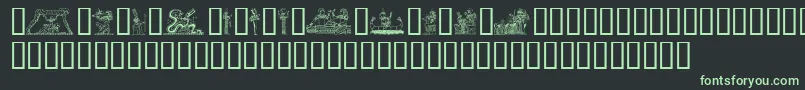 Egypt Font – Green Fonts on Black Background