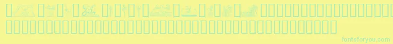 Egypt Font – Green Fonts on Yellow Background
